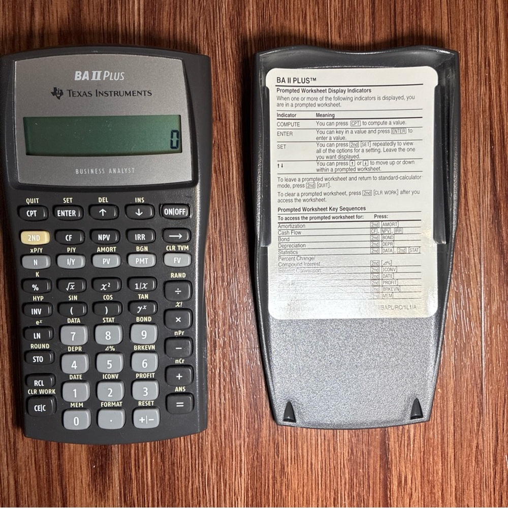 Texas Instruments BA II Plus Gray Calculator